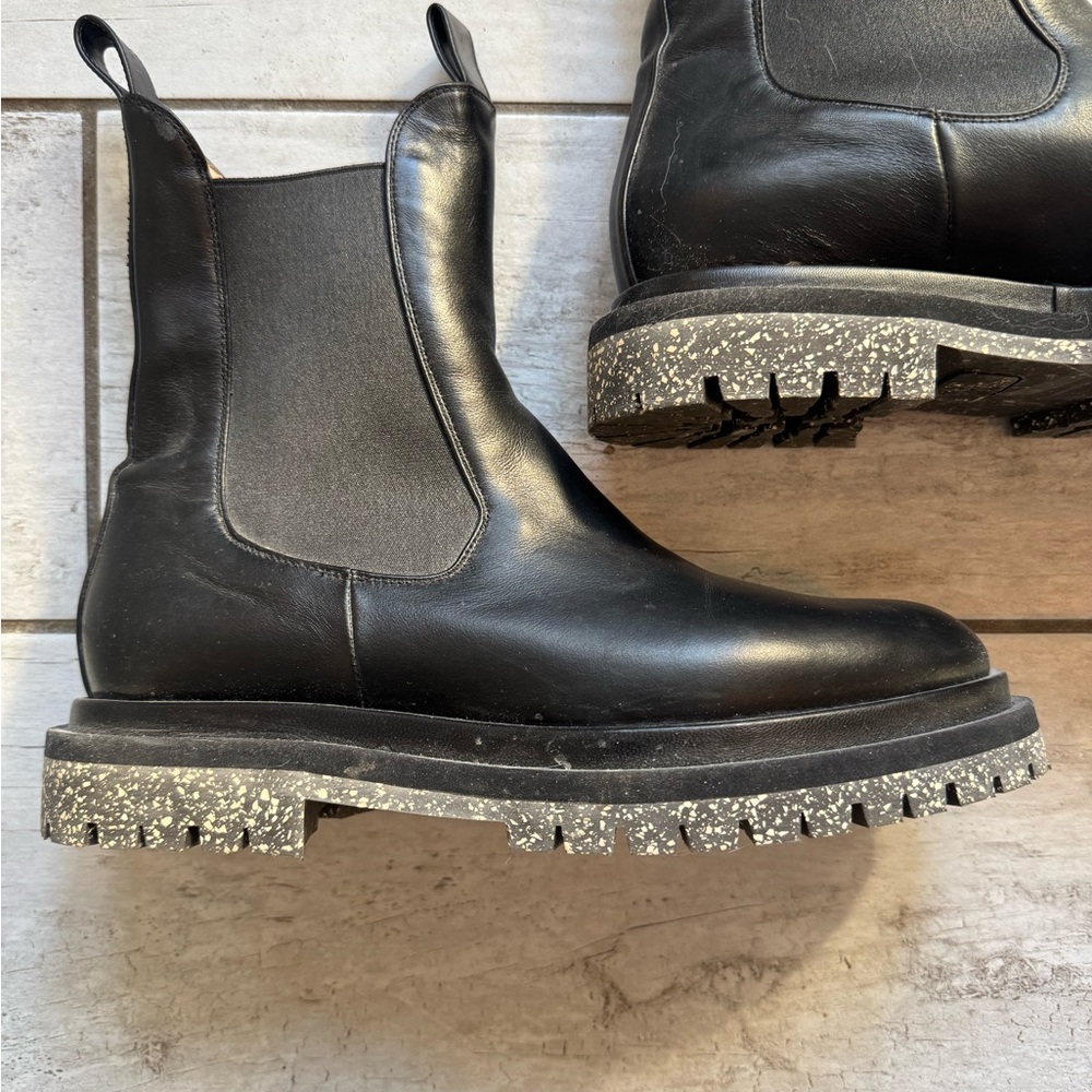 DEAR FRANCES black leather chelsea boots size 39 1/2 - Picture 5 of 16
